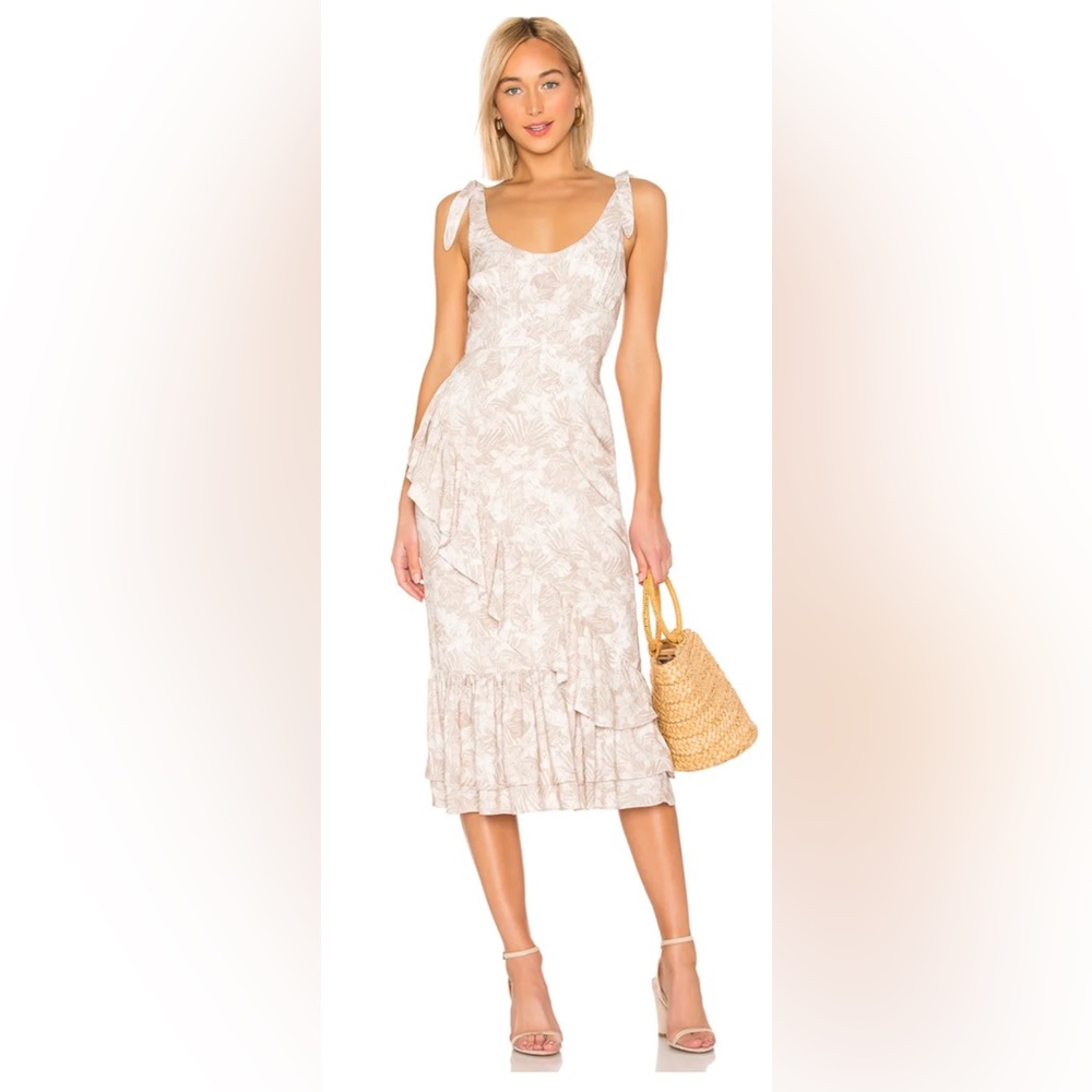 Majorelle Nikita Midi Dress in Tropical Tan